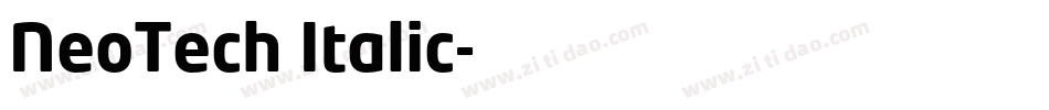 NeoTech Italic字体转换